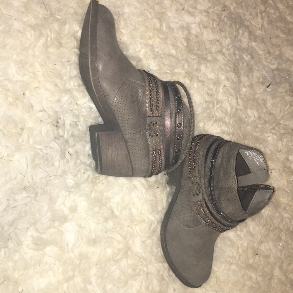Taupe ankle booties